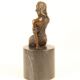 Femeie semidezbracata- statueta din bronz masiv 