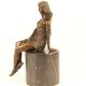 Femeie semidezbracata- statueta din bronz masiv 