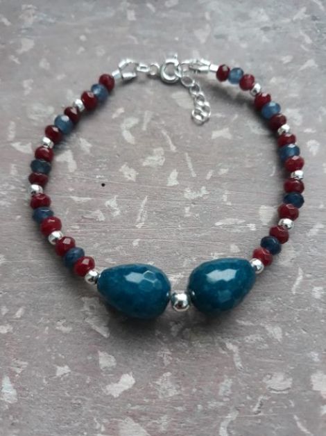 Bratara argint jad agate