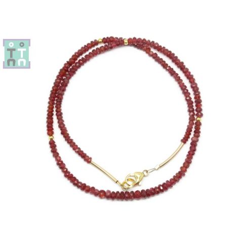 Colier din Spinel Vietnam Disc Fatetat - 1-3 x 3-4