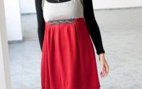 Sarafan din tricot si jersay