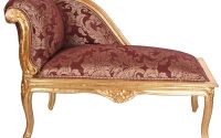 Sofa din lemn masiv auriu cu tapiterie rosie 