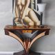 Consola Art Deco din lemn masiv furniruit 