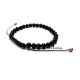 Bratara shamballa unisex cu snur si onix negru