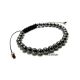 Bratara unisex reglabila cu snur si hematit 6 mm