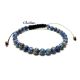 Bratara snur unisex cu sfere regalit albastru