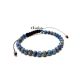 Bratara snur unisex cu sfere regalit albastru