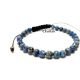 Bratara snur unisex cu sfere regalit albastru