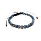 Bratara snur unisex cu sfere regalit albastru