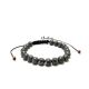 Bratara shamballa unisex cu hematit 10 mm gravat