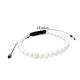 Bratara unisex cu snur negru si agate albe