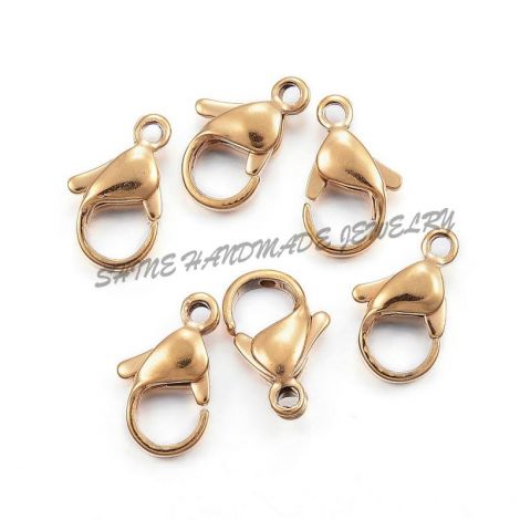 Inchizatoare otel inoxidabil auriu 12x7x3.5mm
