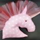 Perna decor bust unicorn roz
