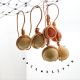 Cercei handmade unicat - margele ceramica si cupru