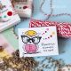 Martisor bufnita cu magnet pictat manual