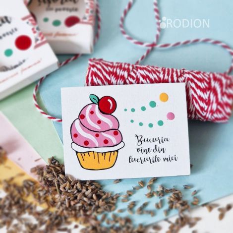 Martisor cu magnet briosa pictat manual