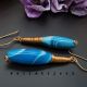 Cercei handmade unicat - agate si cupru cod750