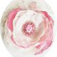 brosa floare alb roz brodata