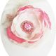 brosa floare alb roz brodata