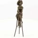 Doamna la bar- statueta Art Deco din bronz