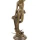 Nimfa- statueta din bronz pe un soclu din marmura