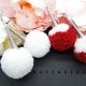 Cercei handmade unicat - pom pom - lana si acril- 