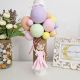 Lumanare de botez Fetita cu Baloane multicolor