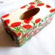 Cutie pt servetele de hartie cu flori de maci 