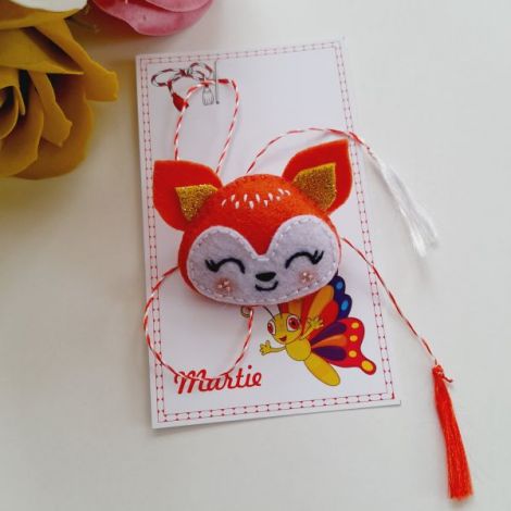 Martisor brosa handmade Vulpita