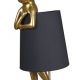 Lampa de masa cu un iepure auriu si abajur negru