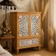Cabinet Boho Style din lemn masiv natur 