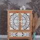 Cabinet Boho Style din lemn masiv natur 