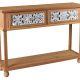 Consola Boho Style din lemn masiv natur 