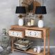 Consola Boho Style din lemn masiv natur 