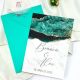 Invitatie nunta Marble verde smarald