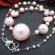 Colier handmade unicat - perle inimi ceramica 