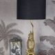 Lampa de masa cu un papagal si abajur negru 
