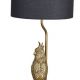 Lampa de masa cu un papagal si abajur negru 