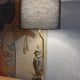 Lampa de masa cu un papagal si abajur negru 