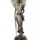 Indianca cu pene- statueta din bronz 