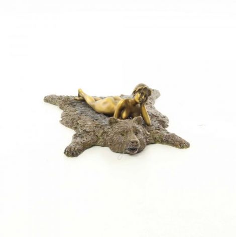Femeie nud- statueta vieneza din bronz masiv