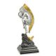 Dansatoare indiana -  statueta din bronz argintat
