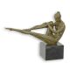 Nud modern- statueta din bronz pe soclu din marmur