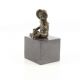 Fetita stand- statueta din bronz pe soclu marmura