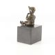 Fetita stand- statueta din bronz pe soclu marmura