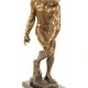 Adam - statueta mare din bronz pe soclu marmura