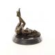 Nud - statueta erotica din bronz pe soclu marmura