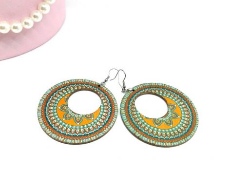 Cercei mandala mari usori casual