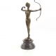 Zeita Diana - statueta din bronz pe soclu marmura