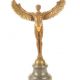 Icar- statueta din bronz pictat pe soclu marmura